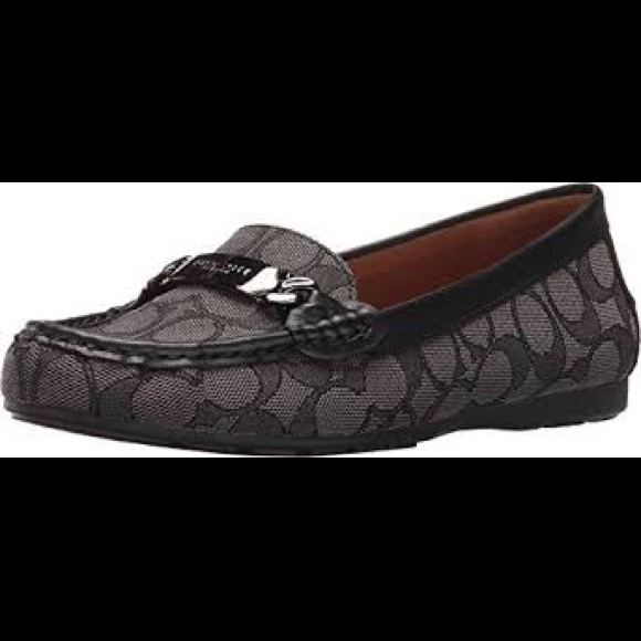 Coach Womens Olive Sand Printed Snake Loafers - Picture 6 of 8